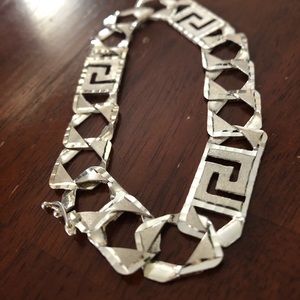 Versace design diamond cut bracelet 925 sterling silver